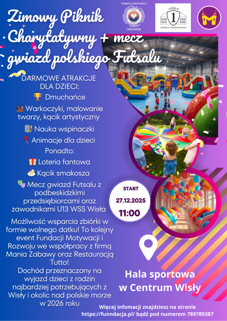 Strona główna Plakat zimowego pikniku i Meczu Gwiazd Futsalu